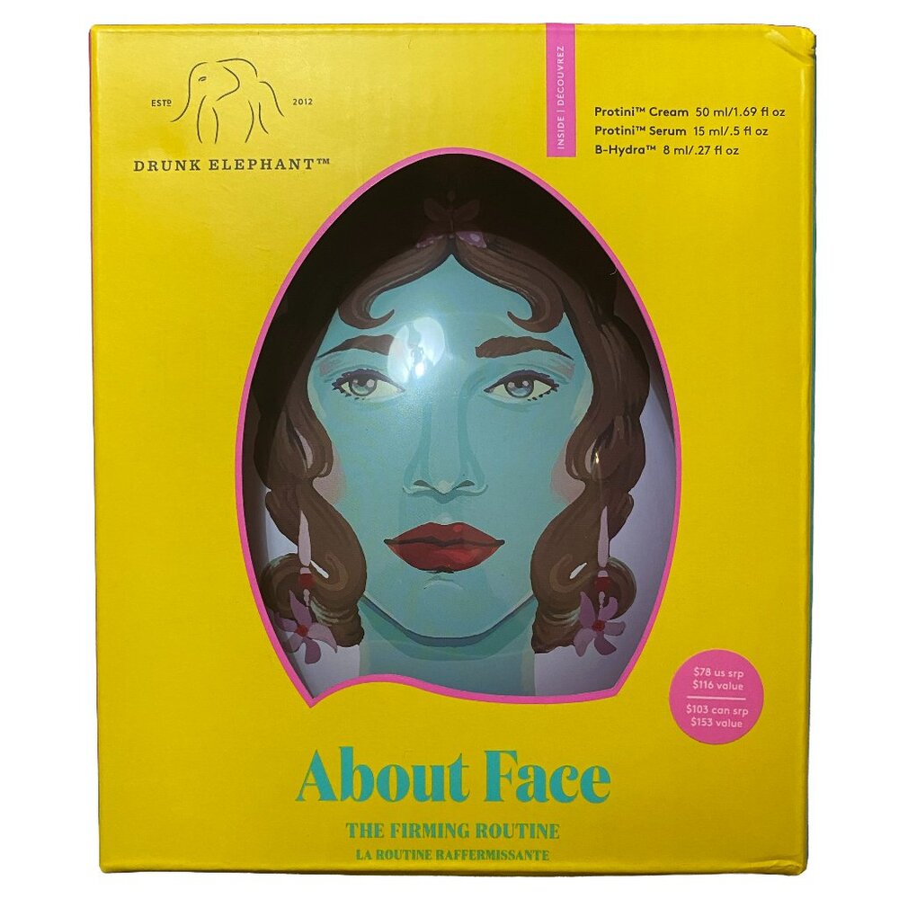 Drunk Elephant About Face Kit: Protini Cream, Protini Serum, B-Hydra
